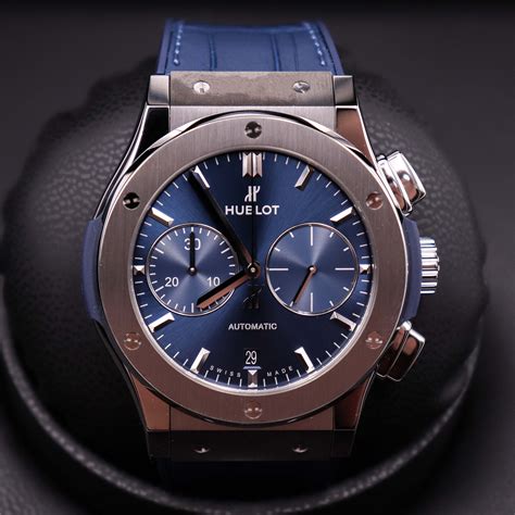 hublot blue chronograph titanium 45 mm used|Hublot Classic Fusion Chronograph Automatik Titan Ref. for .